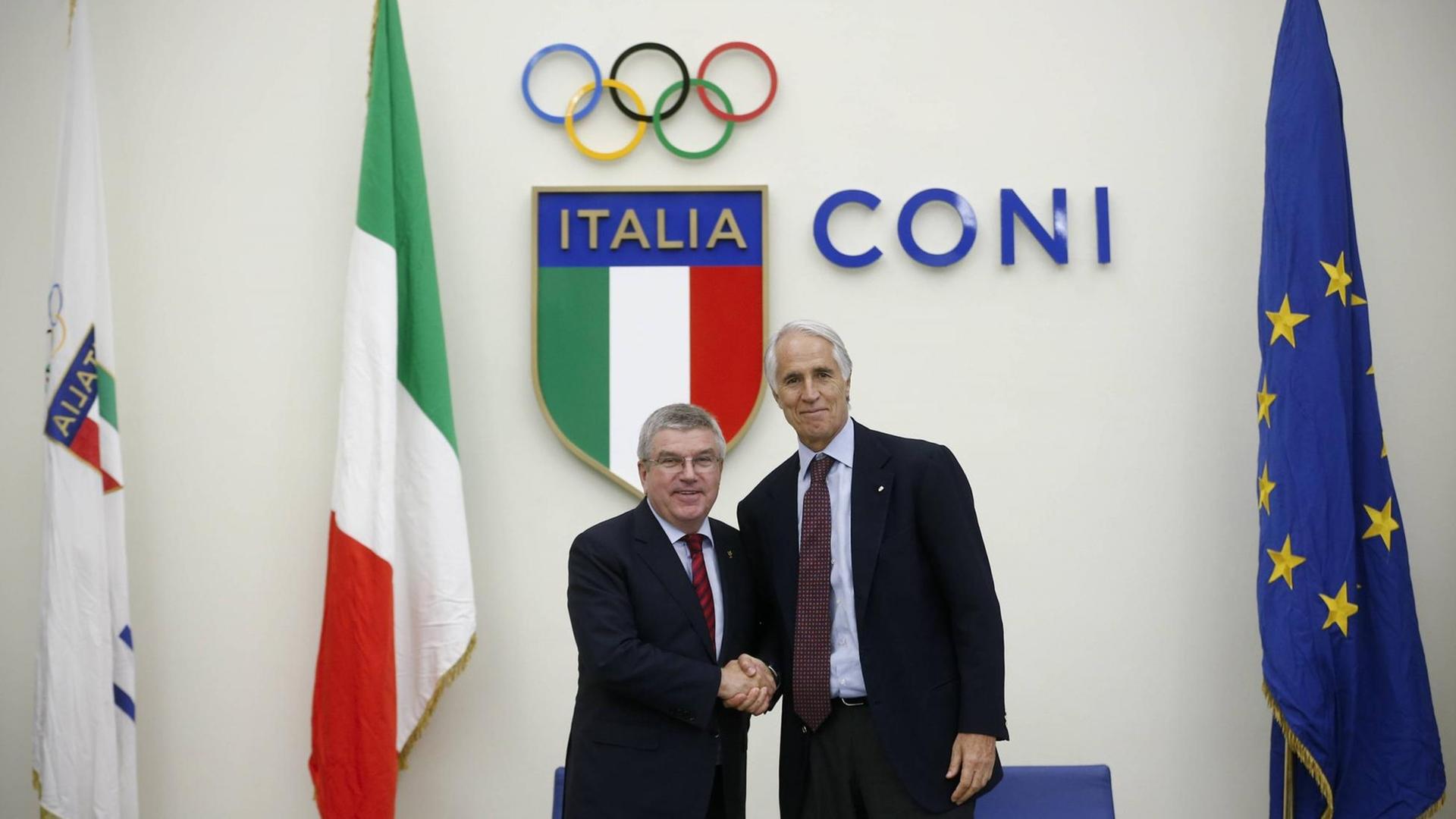 IOC-Präsident Thomas Bach und CONI-Präsident Giovanni Malagò IOC-Präsident Thomas Bach und CONI-Präsident Giovanni Malagò