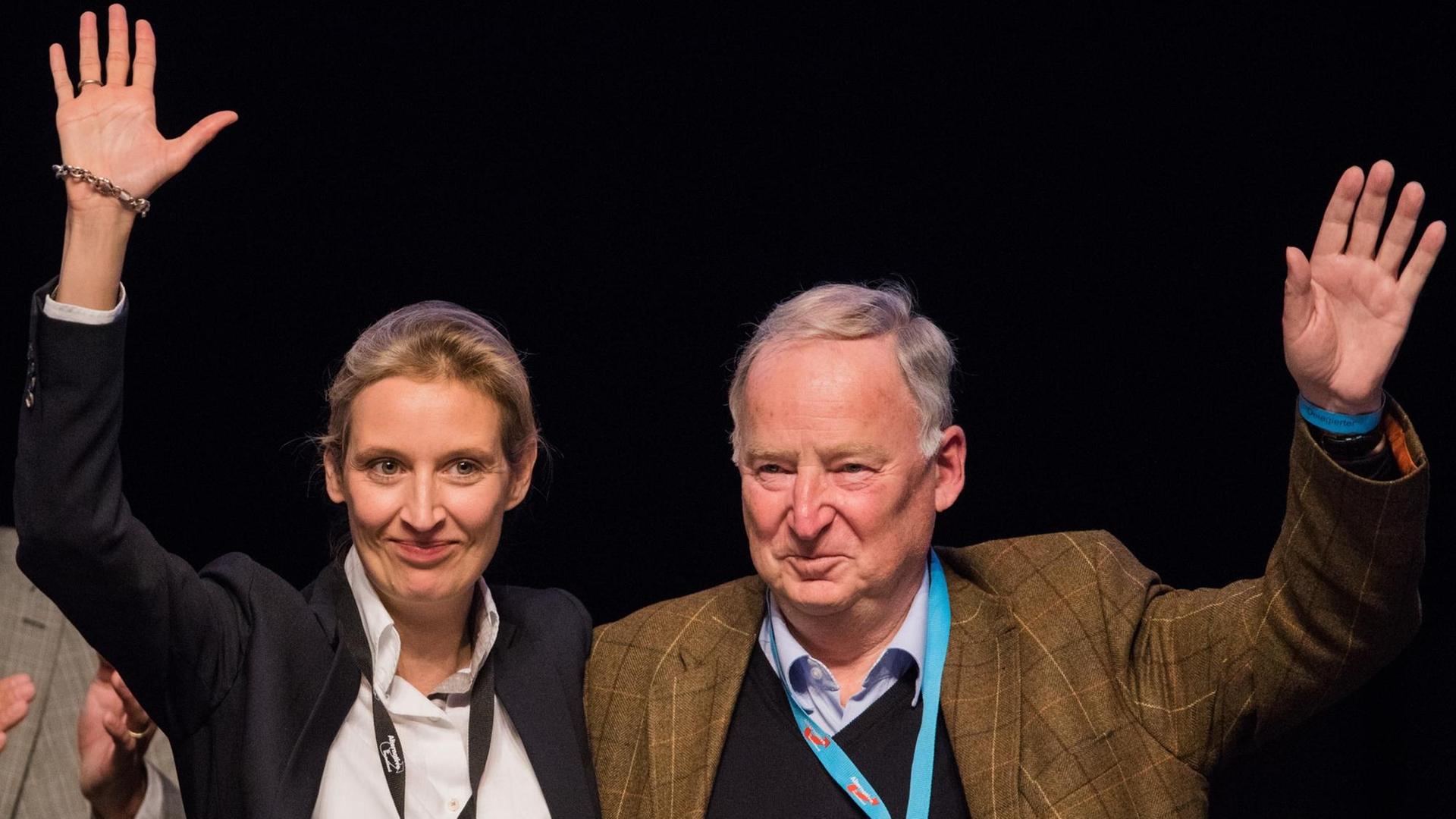 Alice Weidel und Alexander Gauland, das Spitzenduo der AfD für den Bundestagswahlkampf. Alice Weidel und Alexander Gauland, das Spitzenduo der AfD für den Bundestagswahlkampf.
