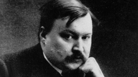 Der russische Komponist, Schüler von Rimski-Korsakow, Alexander Glasunow, in einer zeitgenössischen Aufnahme. Er wurde am 10. August 1865 in Petersburg geboren und verstarb am 21. März 1936 in Neuilly-sur-Seine.