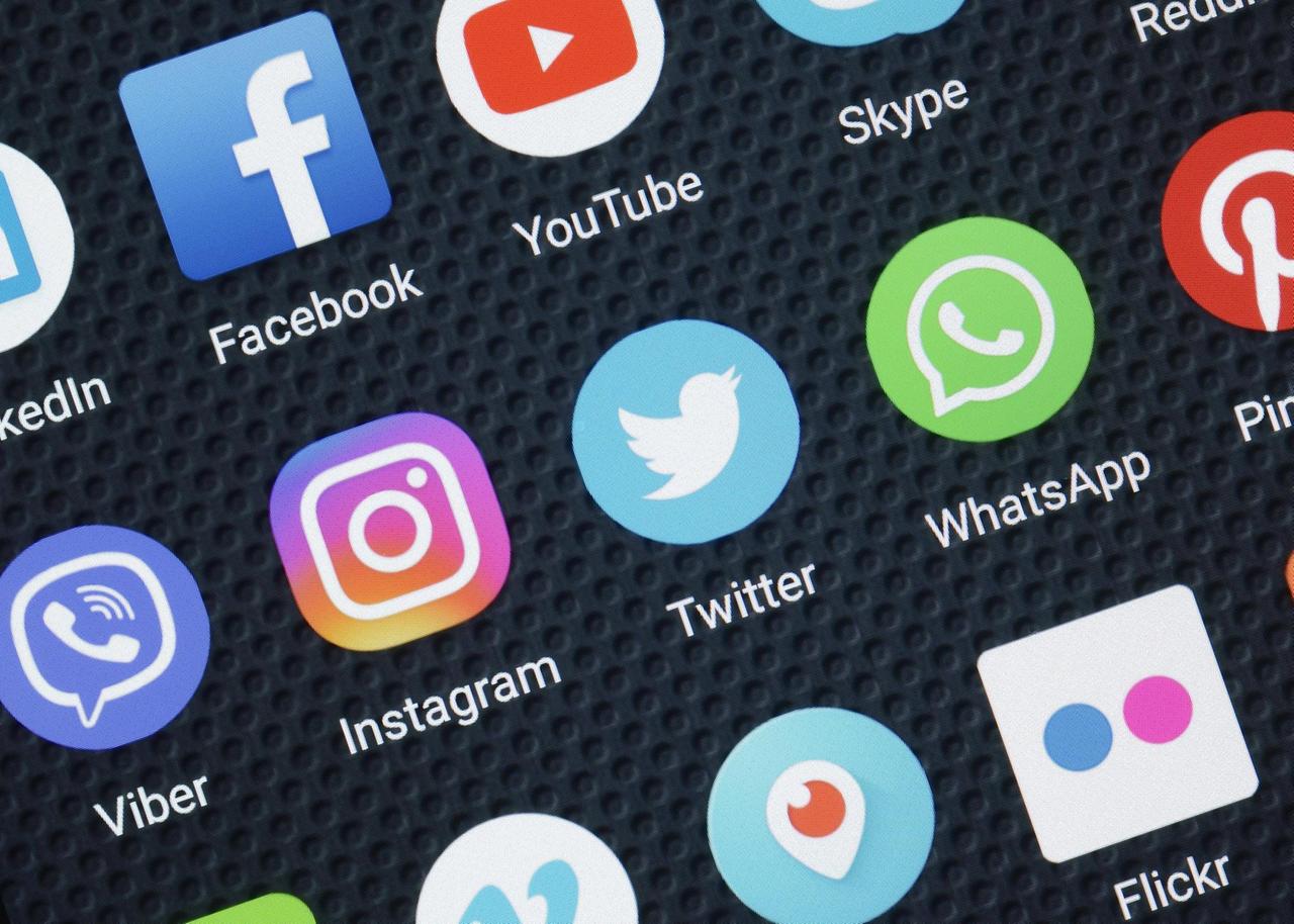 Social Media Apps auf einem Smartphone Social Media Apps auf einem Smartphone