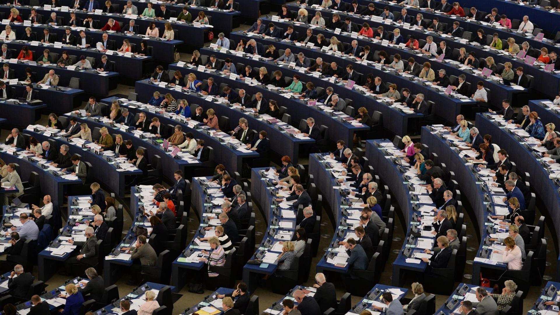 Blick in den Saal des EU-Parlaments während einer Abstimmung am 20.5.15 Blick in den Saal des EU-Parlaments während einer Abstimmung am 20.5.15