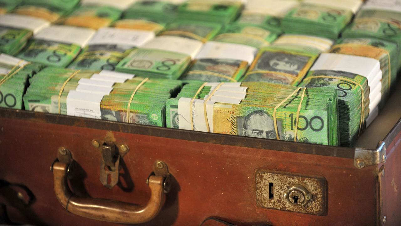 Koffer mit Geld. Koffer mit Geld.
