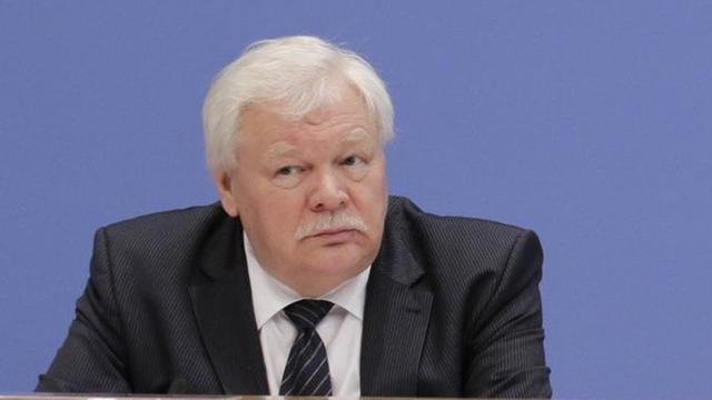 Horst Hippler, der Präsident der Hochschulrektorenkonferenz in der Bundespressekonferenz am 19.05.2014.