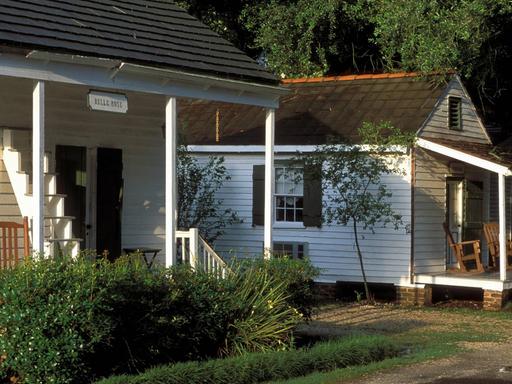 Eine ehemalige Sklaven-Hütten in Louisiana
