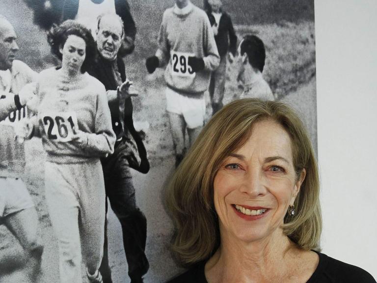 Kathrine Switzer, 1967 als erste Frau beim Boston Marathon gestartet, am 8.10.2013 in Spanien.