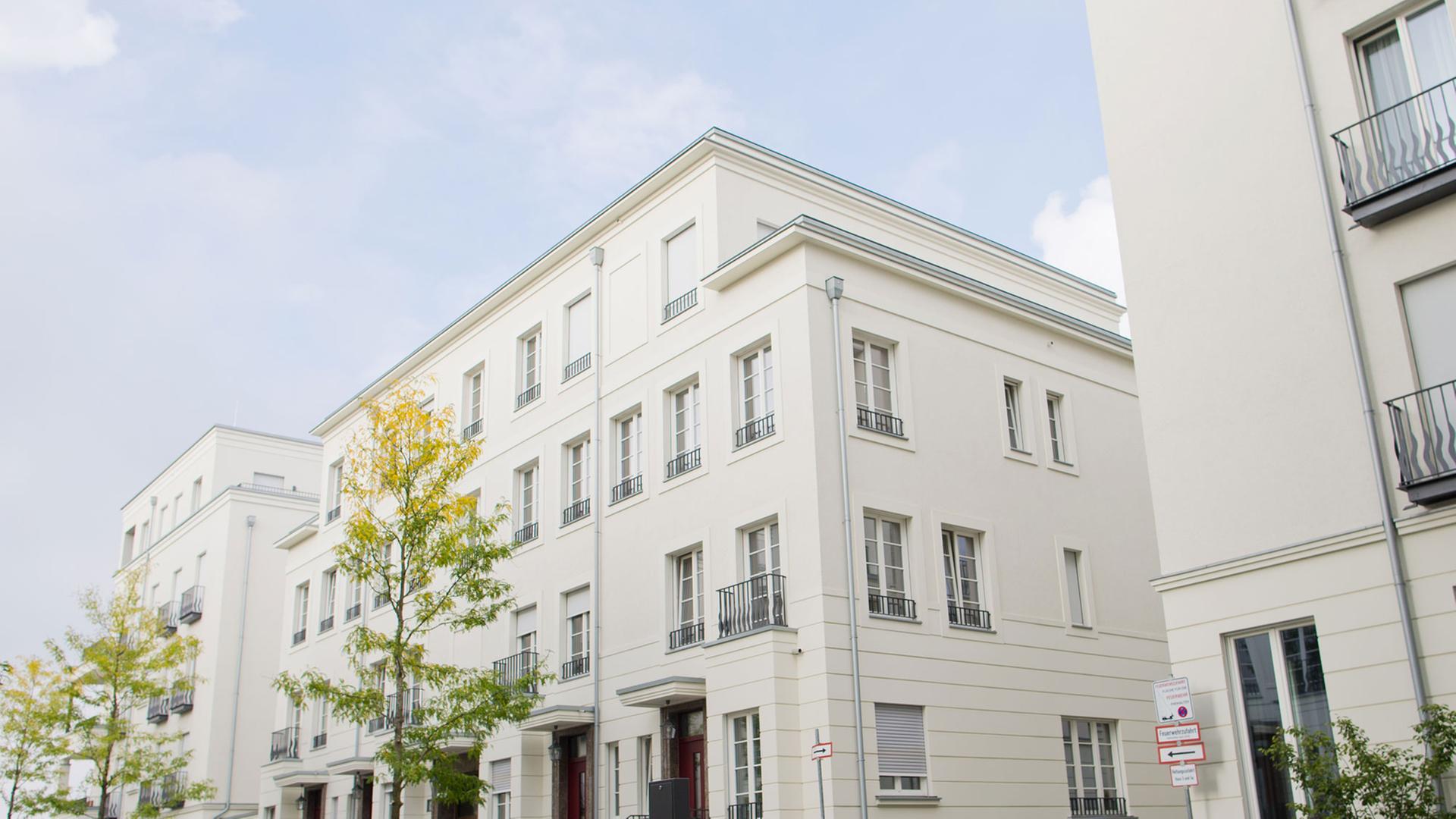 Blick auf das Luxusquartier "Heinrich Heine Gärten" in Düsseldorf Blick auf das Luxusquartier "Heinrich Heine Gärten" in Düsseldorf