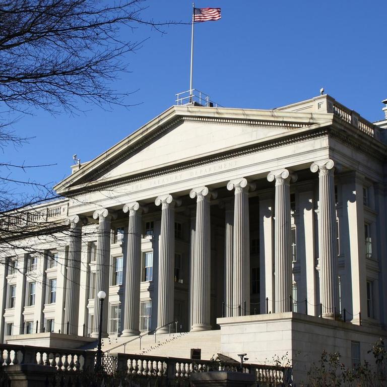 Außenansicht des US-Finanzministeriums