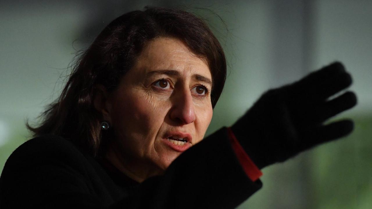 Gladys Berejiklian, Premierministerin von New South Wales, aufgenommen am 21. Juli 2021 bei einer Pressekonferenz zum Thema Covid-19 Gladys Berejiklian, Premierministerin von New South Wales, aufgenommen am 21. Juli 2021 bei einer Pressekonferenz zum Thema Covid-19