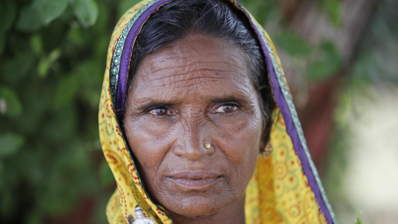 Nahaufnahme einer indischen Frau. Nahaufnahme einer indischen Frau.