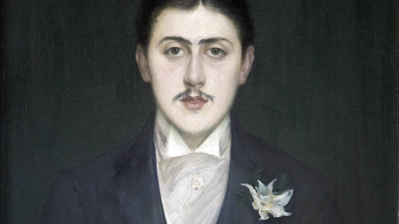 Portrait des französischen Schriftstellers Marcel Proust (1871-1922). Gemälde von Jacques Emile Blanche (1861-1942). Paris, Musee d' Orsay.