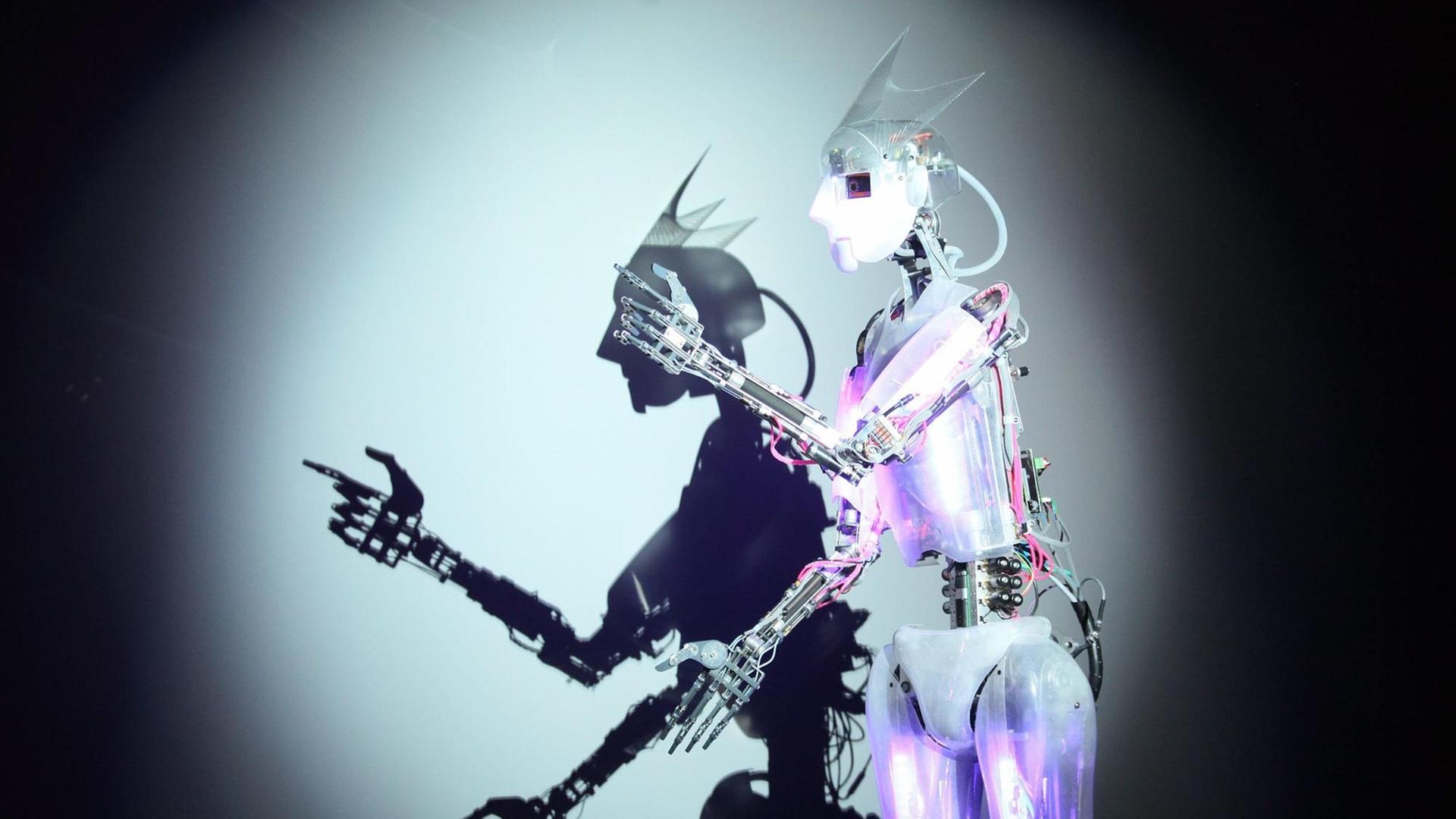 Theaterauftritt eines Roboters am 'Kopernikus Science Center" in Warschau Theaterauftritt eines Roboters am 'Kopernikus Science Center" in Warschau