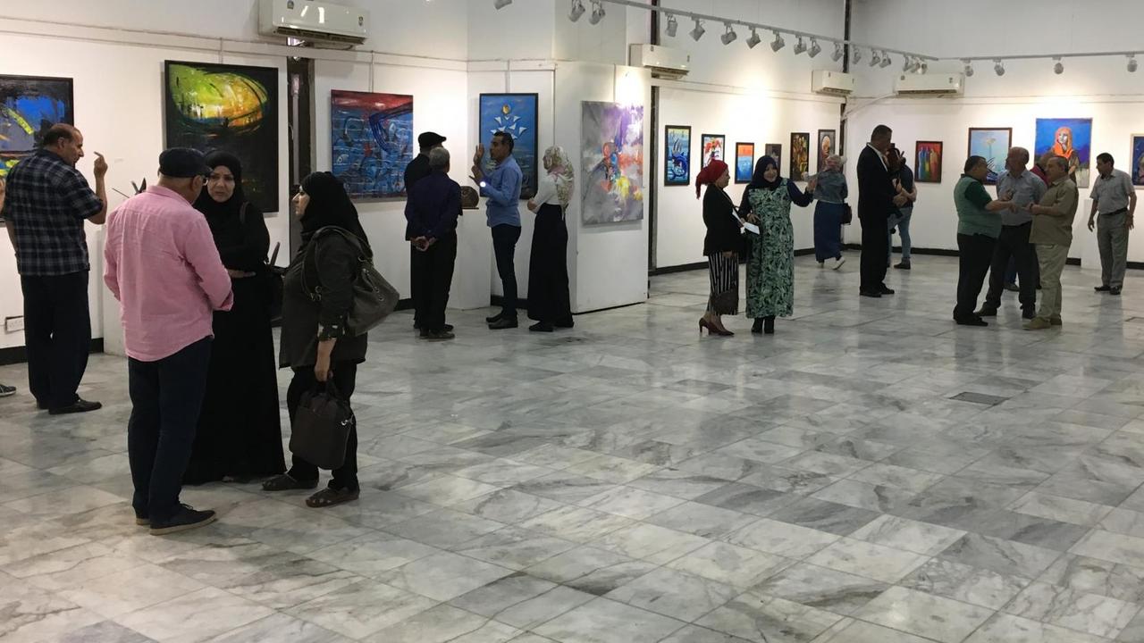 Kunstausstellung in Bagdad, Irak Kunstausstellung in Bagdad, Irak