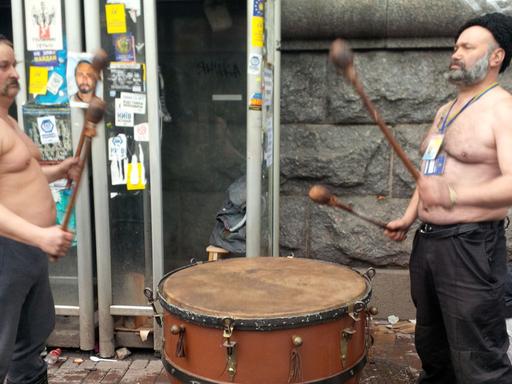 Kosaken auf dem Maidan in Kiew