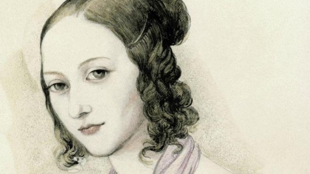 Das romantsiche Porträt zeigt Clara Schumann im  Alter von 17 Jahren