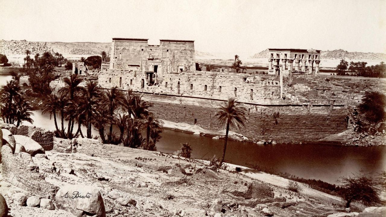 Eine alte Fotografie aus Ägypten im Jahr 1870 Eine alte Fotografie aus Ägypten im Jahr 1870