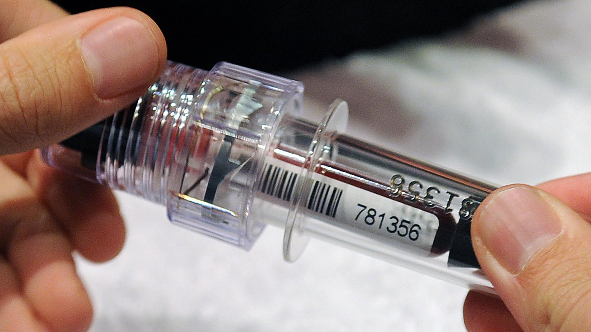 Eine Blutprobe der Anti Doping Agentur (NADA) 