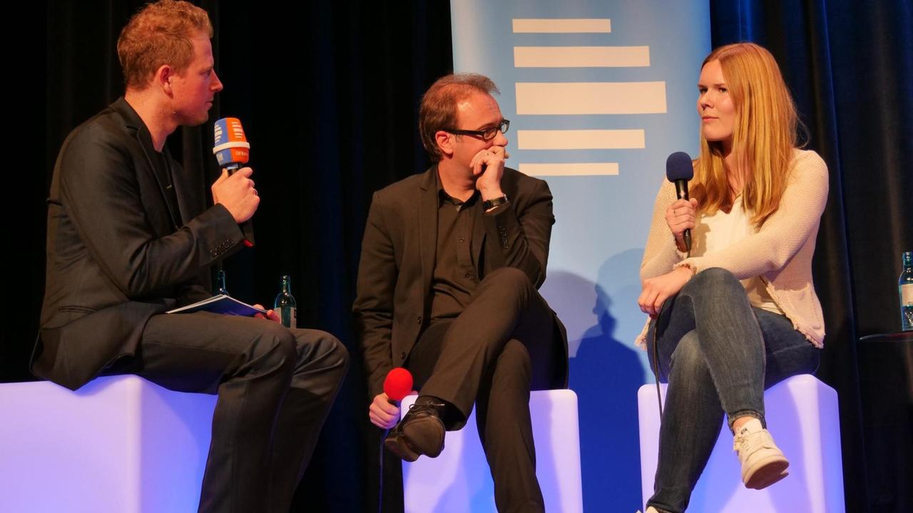 Martin Zingsheim im Gespräch mit René Sydow und Sarah Harden Martin Zingsheim im Gespräch mit René Sydow und Sarah Harden