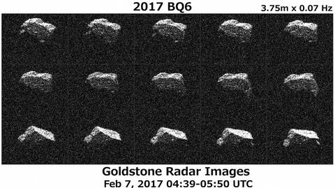 Diese Radarbilder zeigen den Kleinplaneten 2017BQ6.