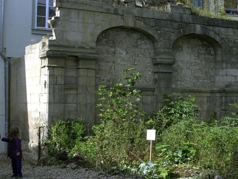 Reste der Halberstädter Synagoge am auf dem Gelände des Berend Lehmann Museums für jüdische Geschichte und Kultur in Halberstadt.