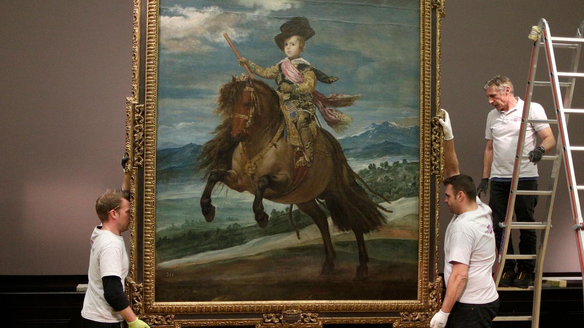 Das Gemälde "Prinz Balthasar Carlos zu Pferd" von Diego Velázquez im Kunsthistorischen Museum Wien Das Gemälde "Prinz Balthasar Carlos zu Pferd" von Diego Velázquez im Kunsthistorischen Museum Wien