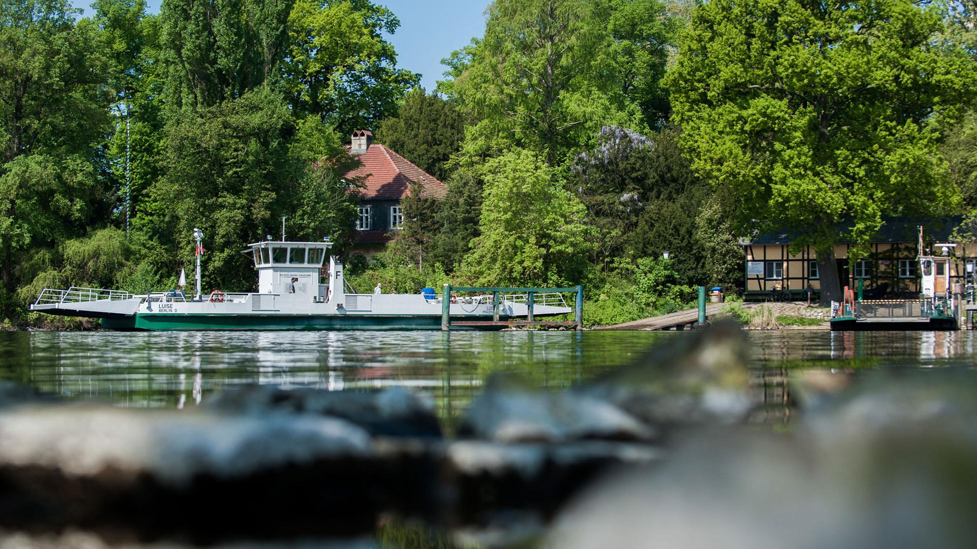 Blick auf die Pfaueninsel im Berliner Wannsee Blick auf die Pfaueninsel im Berliner Wannsee