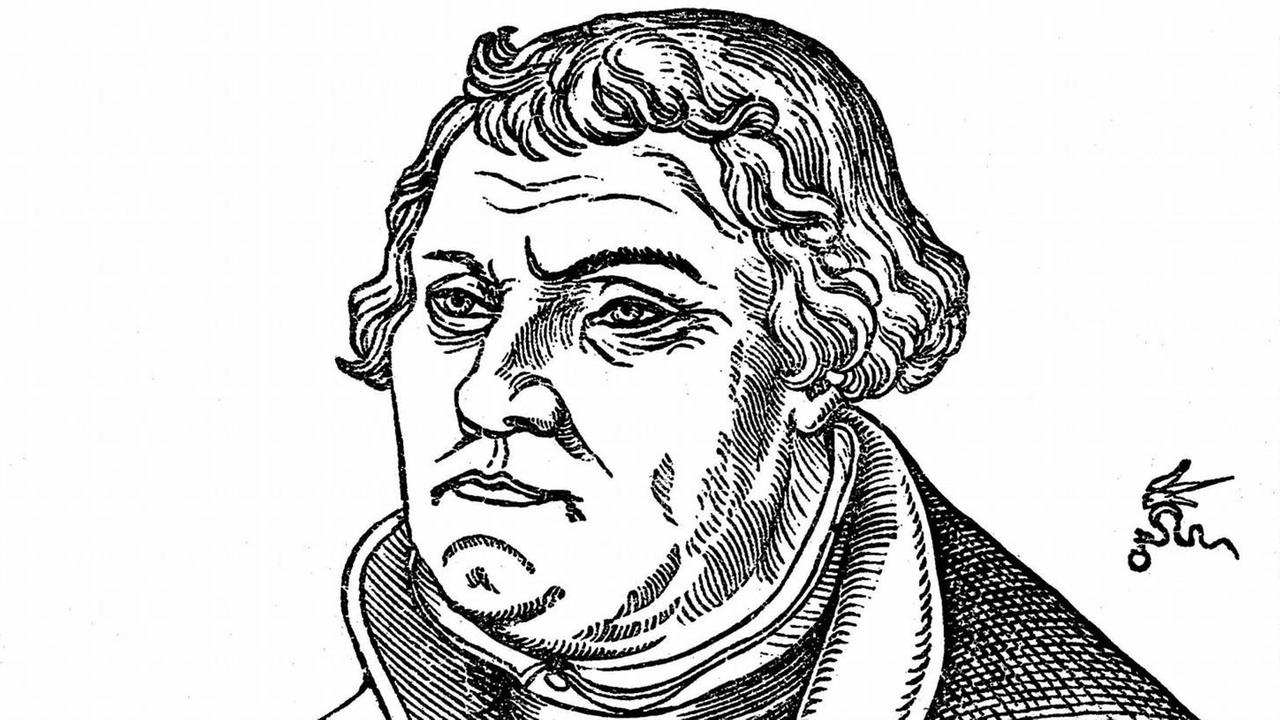 Holzschnitt Martin Luthers von 1546, angefertigt vom deutschen Renaissance-Maler Lucas Cranach der Ältere. Holzschnitt Martin Luthers von 1546, angefertigt vom deutschen Renaissance-Maler Lucas Cranach der Ältere.