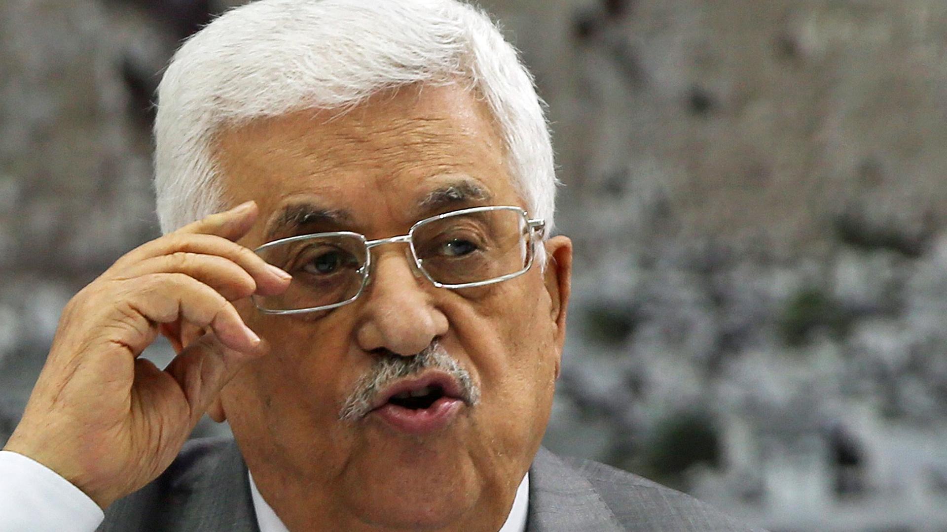 Palästinenser-Präsident Machmud Abbas spricht von einem "Völkermord". Palästinenser-Präsident Machmud Abbas spricht von einem "Völkermord".