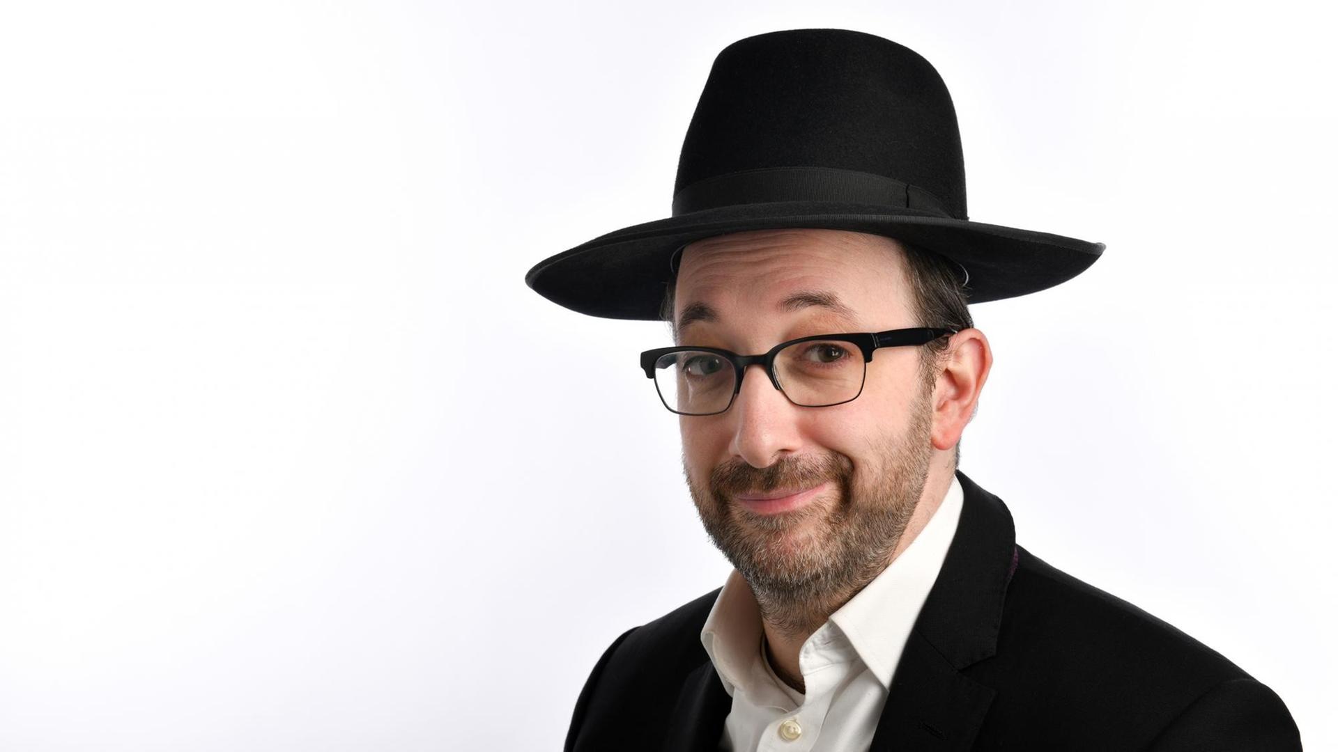 Porträt von Comedian und orthodoxem Juden, Ashley Blaker Porträt von Comedian und orthodoxem Juden, Ashley Blaker