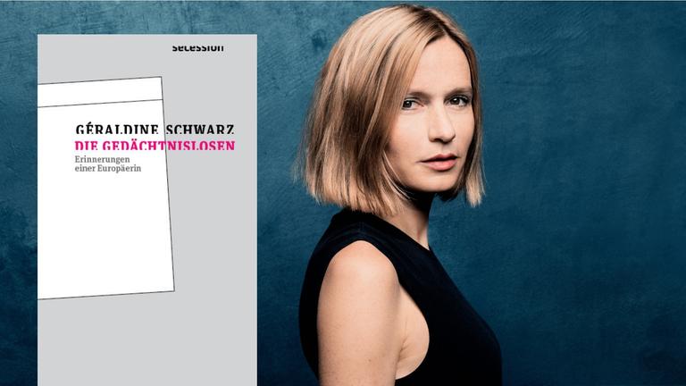 Géraldine Schwarz hat kurz blonde Haare und guckt freundlich über die linke Schulter in die Kamera Géraldine Schwarz hat kurz blonde Haare und guckt freundlich über die linke Schulter in die Kamera