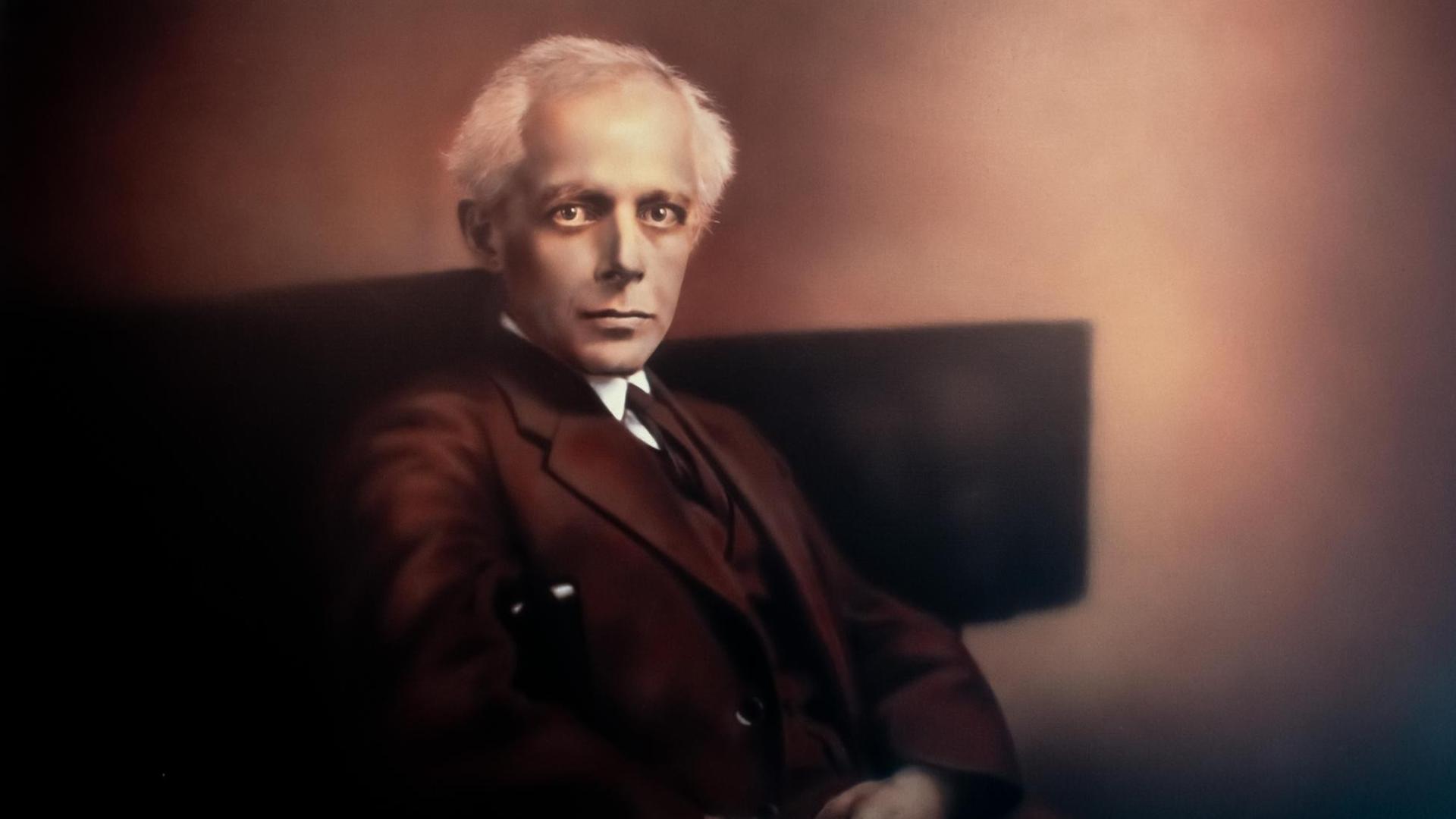 Koloriertes Porträt des Komponisten Béla Bartók Koloriertes Porträt des Komponisten Béla Bartók