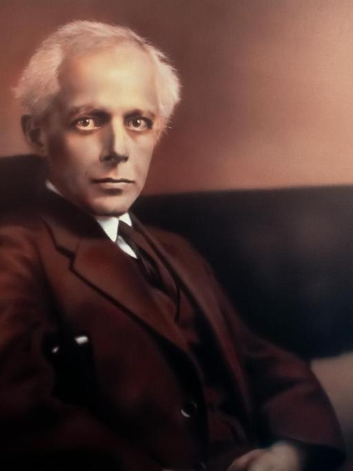 Koloriertes Porträt des Komponisten Béla Bartók