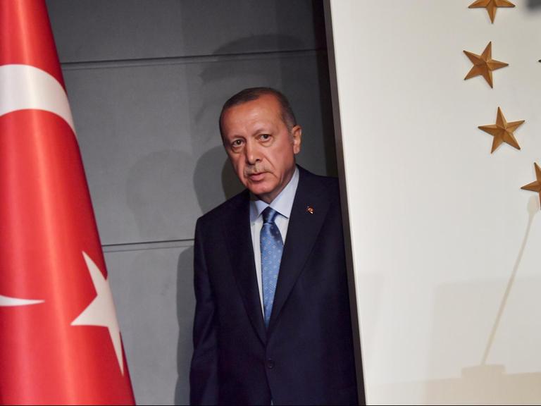 Der türkische Präsident Recep Tayyip Erdogan bei seiner Rede in Istanbul nach seinem Wahlsieg