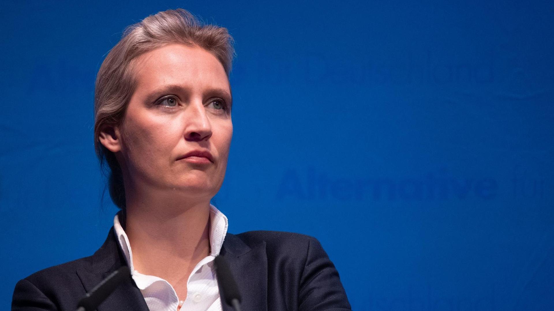 Alice Weidel, AfD-Fraktionsvorsitzende im Bundestag und Landesvorsitzende Baden-Württemberg Alice Weidel, AfD-Fraktionsvorsitzende im Bundestag und Landesvorsitzende Baden-Württemberg