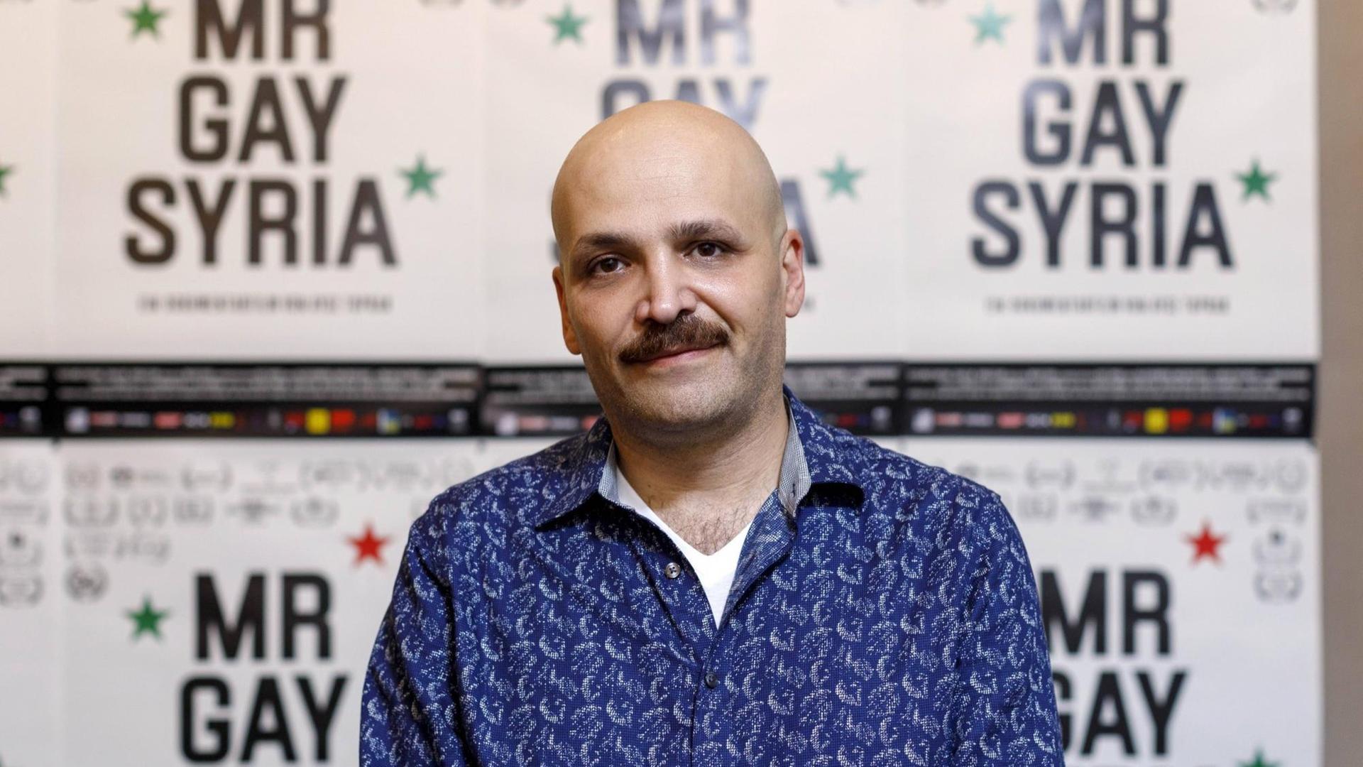 Mahmoud Hassino, Hauptorganisator und Initiator des Wettbewerbs Mr. Gay Syria, bei der Premiere des gleichnamigen Dokumentarfilms im Odeon-Kino auf der Severinstraße. Köln, 04.09.2018 Mahmoud Hassino, Hauptorganisator und Initiator des Wettbewerbs Mr. Gay Syria, bei der Premiere des gleichnamigen Dokumentarfilms im Odeon-Kino auf der Severinstraße. Köln, 04.09.2018