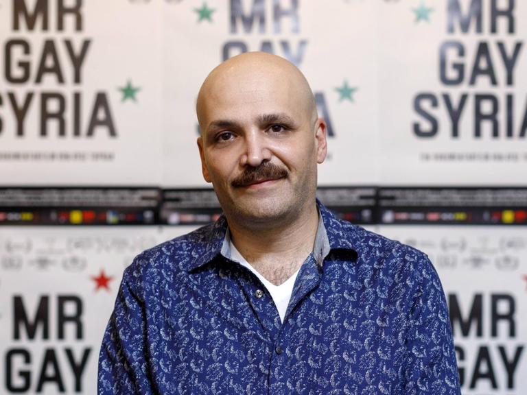 Mahmoud Hassino, Hauptorganisator und Initiator des Wettbewerbs Mr. Gay Syria, bei der Premiere des gleichnamigen Dokumentarfilms im Odeon-Kino auf der Severinstraße. Köln, 04.09.2018