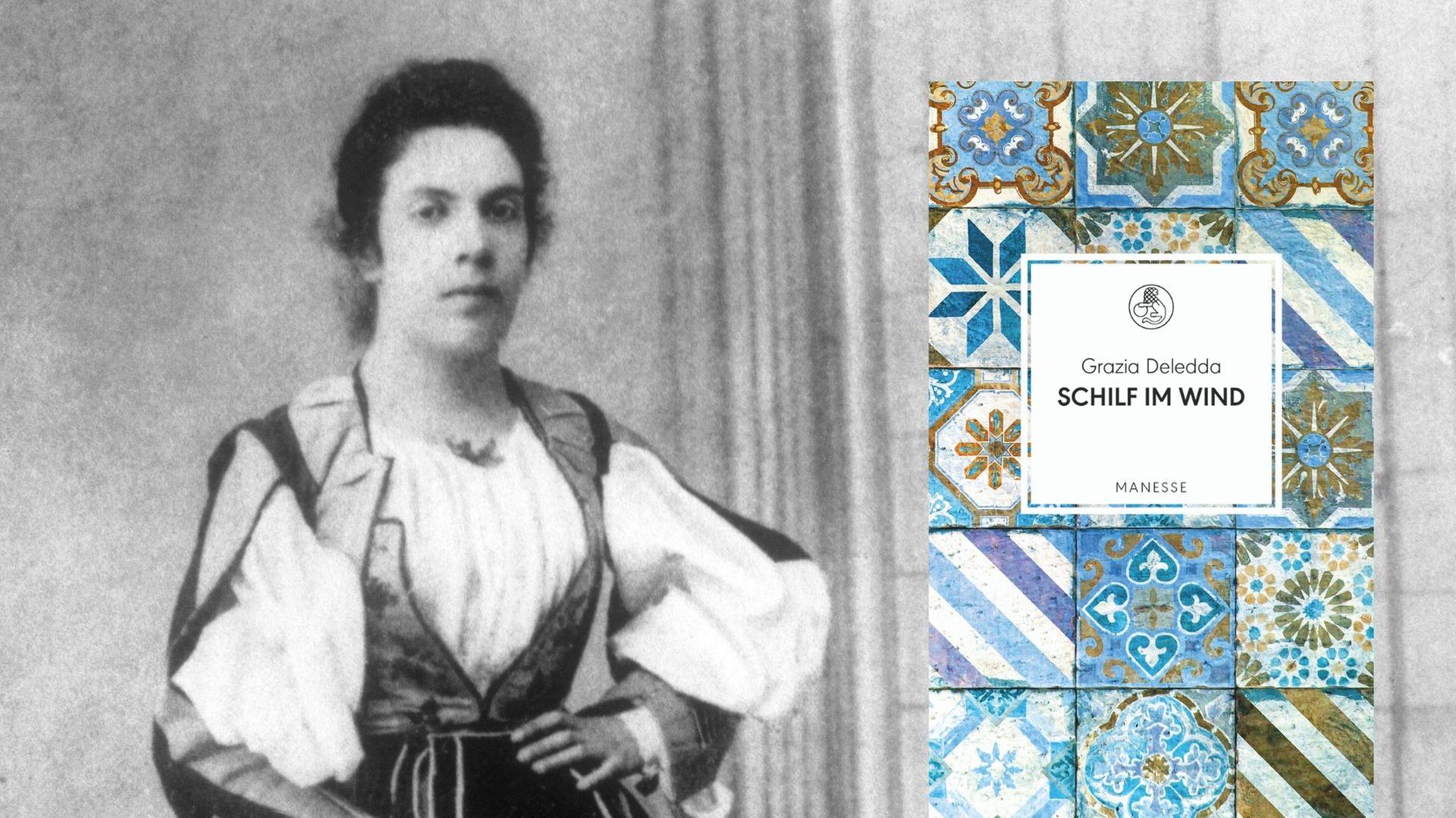 Die italienische Literaturnobelpreisträgerin Grazia Deledda (1871–1936) und ihr Roman "Schilf im Wind" (aktualisiertes Buchcover) Die italienische Literaturnobelpreisträgerin Grazia Deledda (1871–1936) und ihr Roman "Schilf im Wind" (aktualisiertes Buchcover)