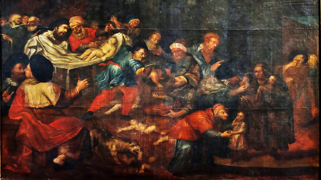 Carlo de Prevot: "Infanticidia" (deutsch: "Kindermörder"), Kathedrale in Sandomir Carlo de Prevot: "Infanticidia" (deutsch: "Kindermörder"), Kathedrale in Sandomir