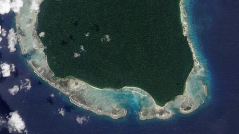Luftbild der Insel.