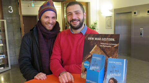 Die syrischen Verleger Sami Rustom und Kenan Darwich zu Besuch beim Deutschlandradio Kultur
