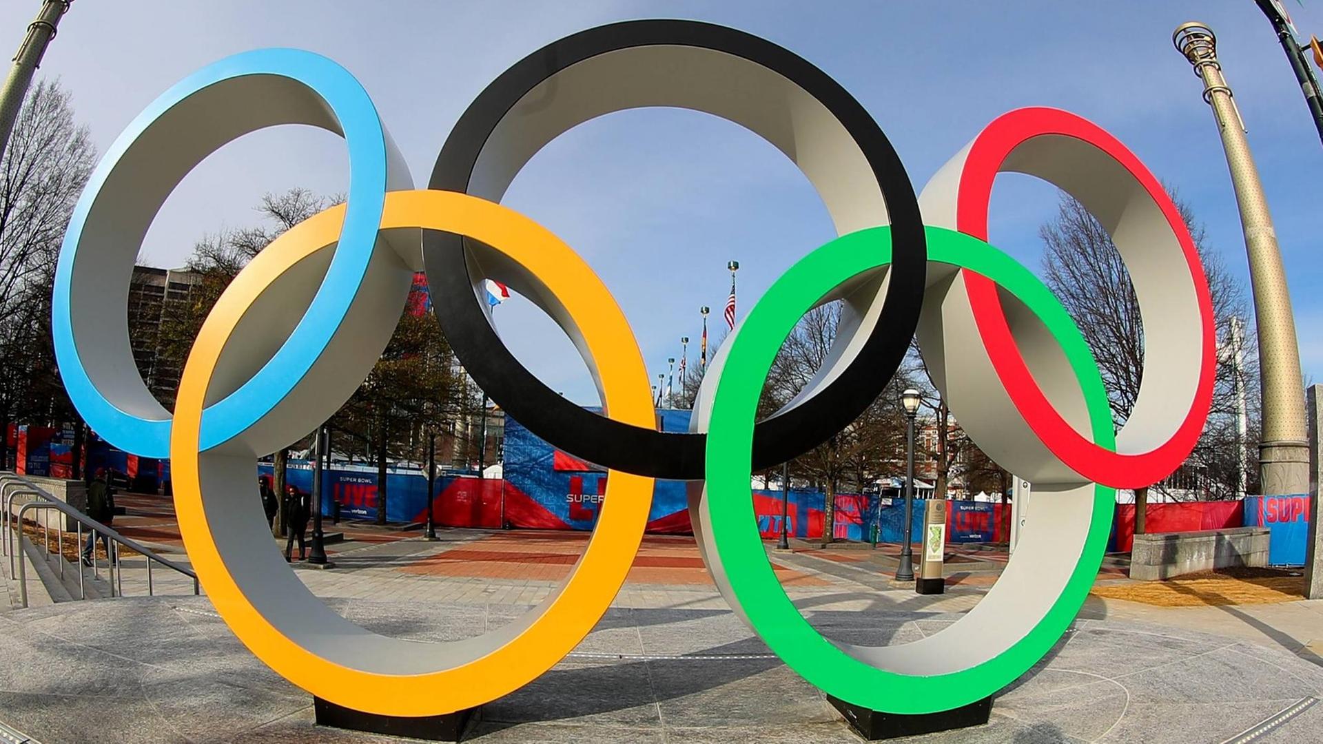 Die Olympischen Ringe.