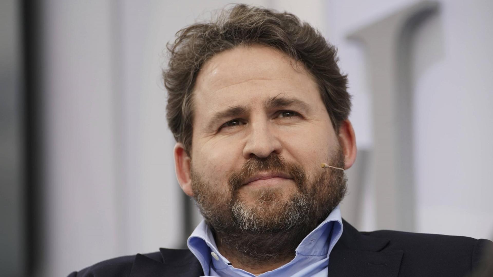 Der Philosoph Wolfram Eilenberger während einer Diskussionsveranstaltung auf der Leipziger Buchmesse Der Philosoph Wolfram Eilenberger während einer Diskussionsveranstaltung auf der Leipziger Buchmesse