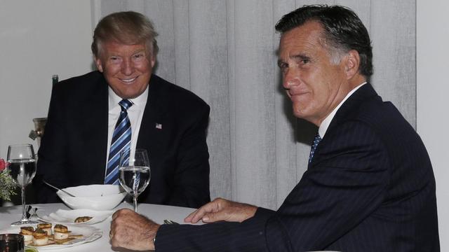 Donald Trump trifft den ehemaligen Gouverneur von Massachusetts in New York zum Diner.