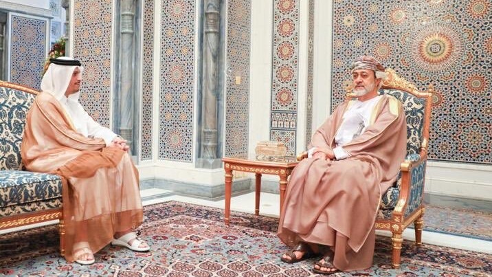 Omani Sultan Haitham bin Tarik Al-Said trifft in Maskat den Außenminister Qatars Mohammed bin Abdulrahman Al-Thani. Omani Sultan Haitham bin Tarik Al-Said trifft in Maskat den Außenminister Qatars Mohammed bin Abdulrahman Al-Thani.