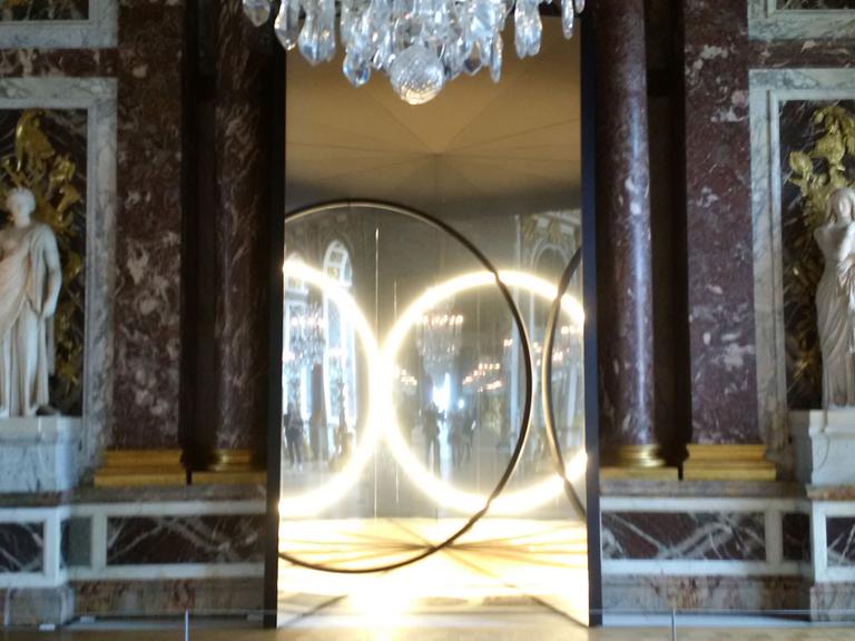Lichtskulpturen von Eliasson in Versailles.
