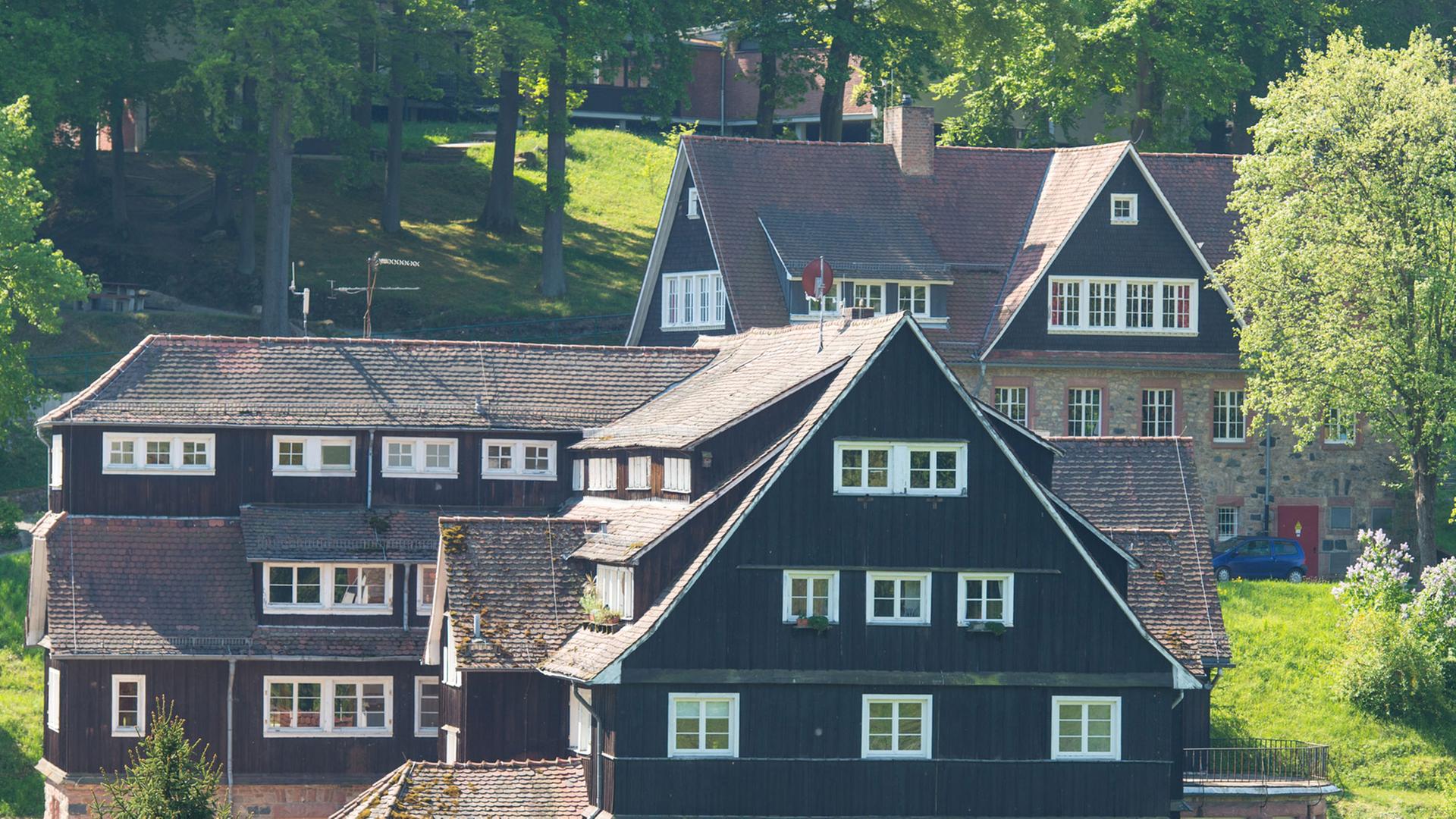 Wohnhäuser der Odenwaldschule in Heppenheim, Hessen, aufgenommen am 24.4.2014