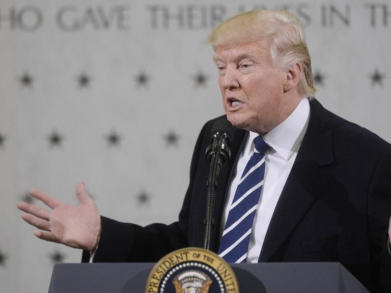 US-Präsident Donald Trump während einer Rede im CIA-Hauptquartier