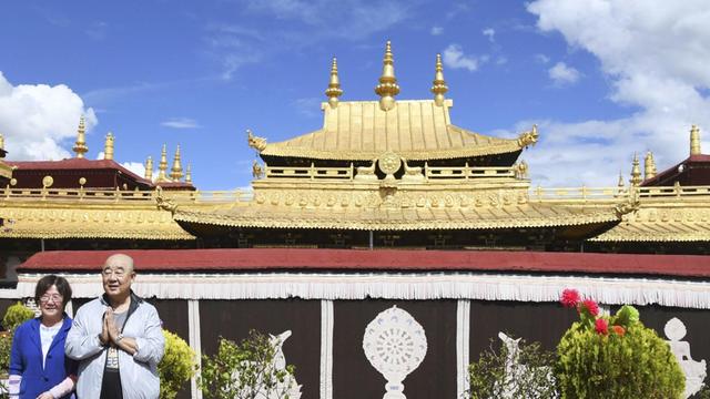 Der Jokhang Tempel in Tibet.