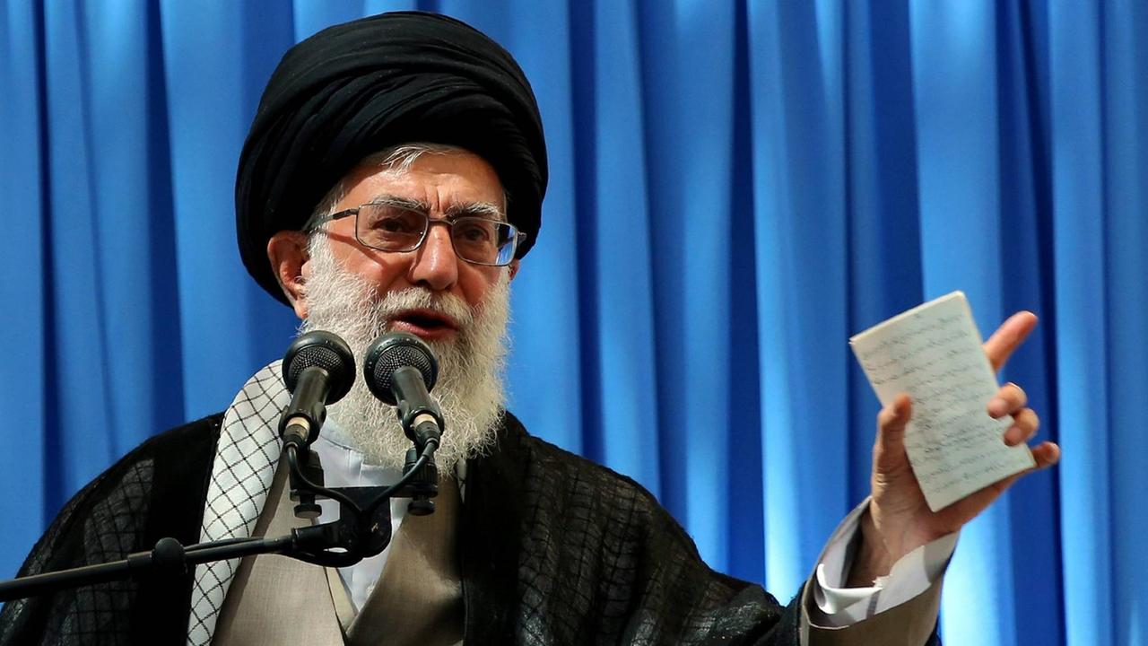 Der geistliche Führer des Iran, Ayatollah Ali Chamenei Der geistliche Führer des Iran, Ayatollah Ali Chamenei