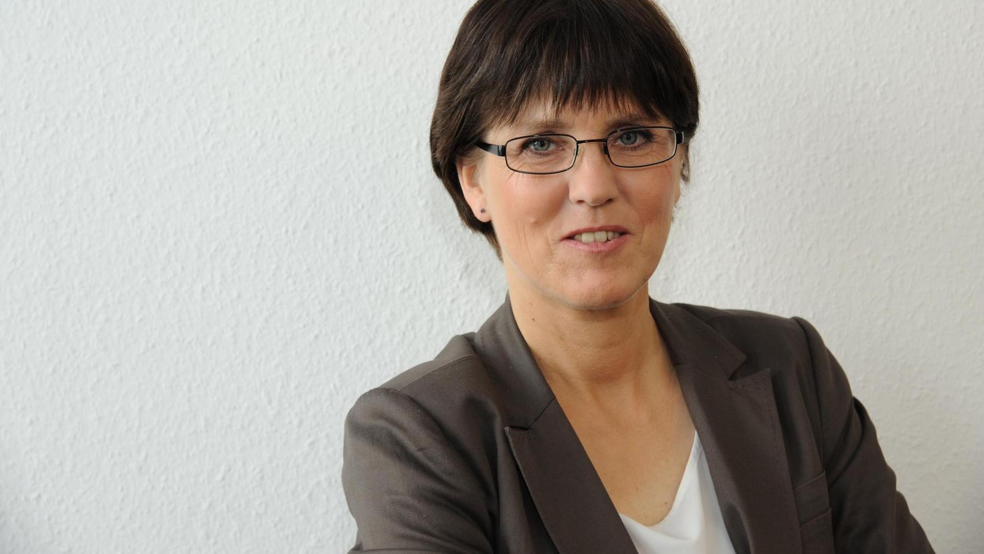 Inge Hannemann lächelt. Inge Hannemann lächelt.