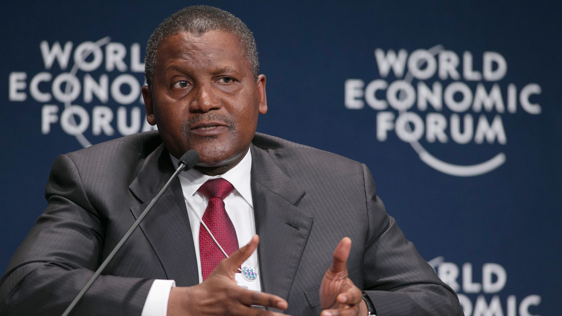Der nigerianische Milliardär Aliko Dangote beim Weltwirtschaftsforum in Davos Der nigerianische Milliardär Aliko Dangote beim Weltwirtschaftsforum in Davos